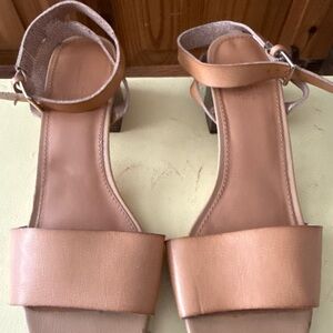 J.Crew Women's Tan 2” Block Heel Strappy Sandals